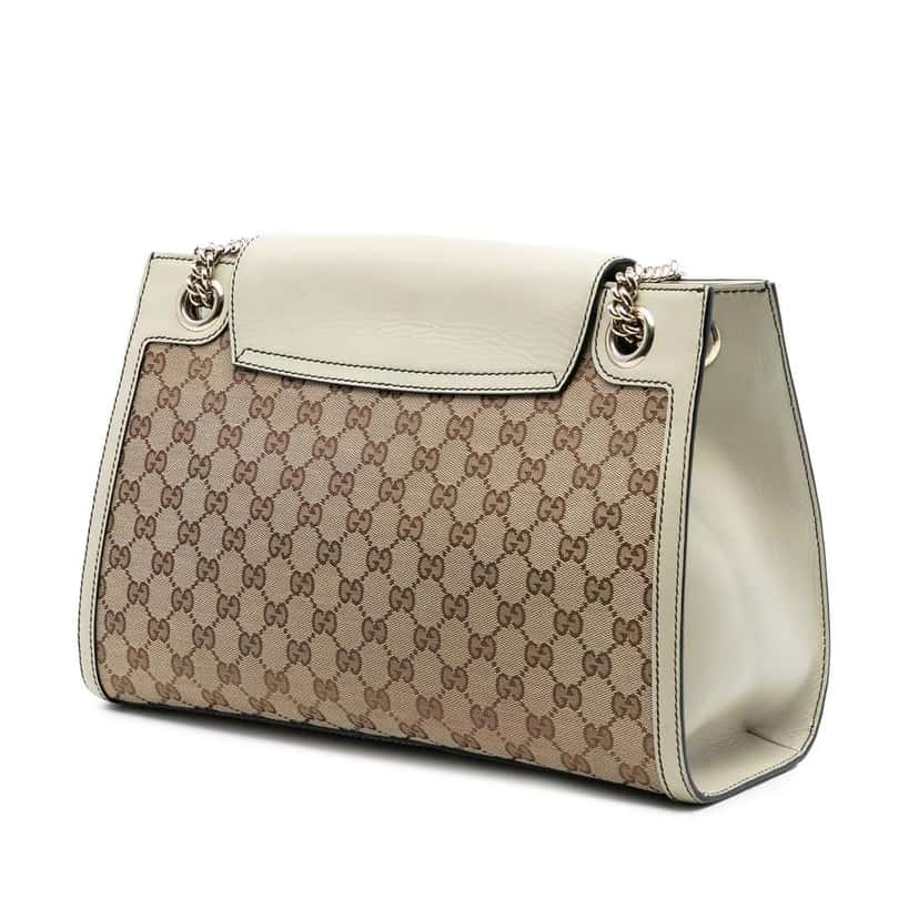 Gucci Large GG Canvas Emily Shoulder Bag Brown Canvas Good condition - Back View