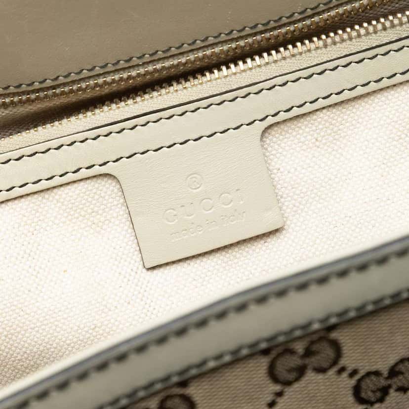 Gucci Large GG Canvas Emily Shoulder Bag Brown Canvas Good condition - Box View