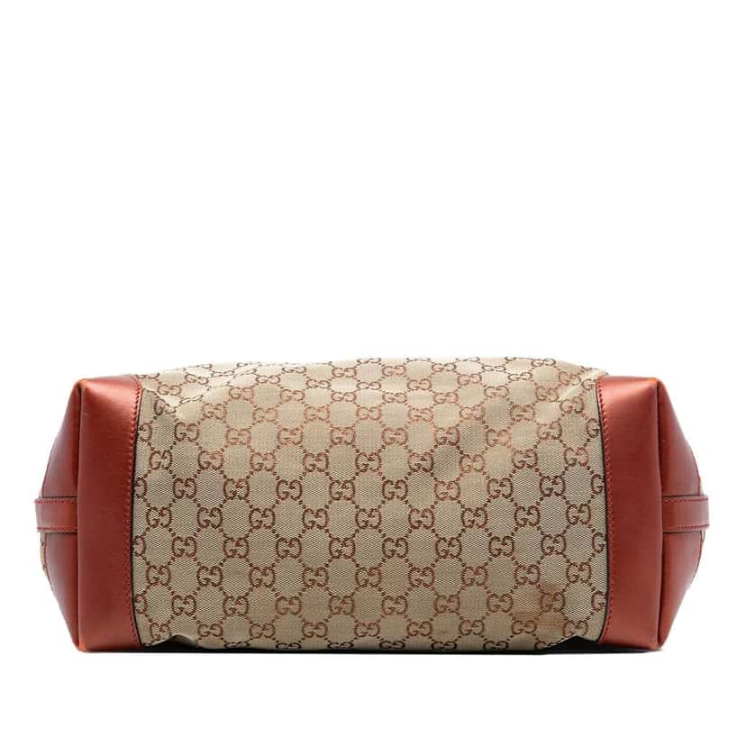 Gucci Medium GG Canvas Craft Tote Brown Canvas Good condition - Inside View