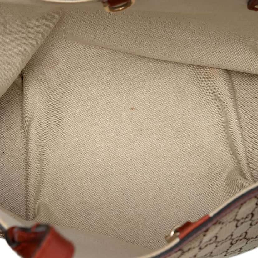 Gucci Medium GG Canvas Craft Tote Brown Canvas Good condition - Model View