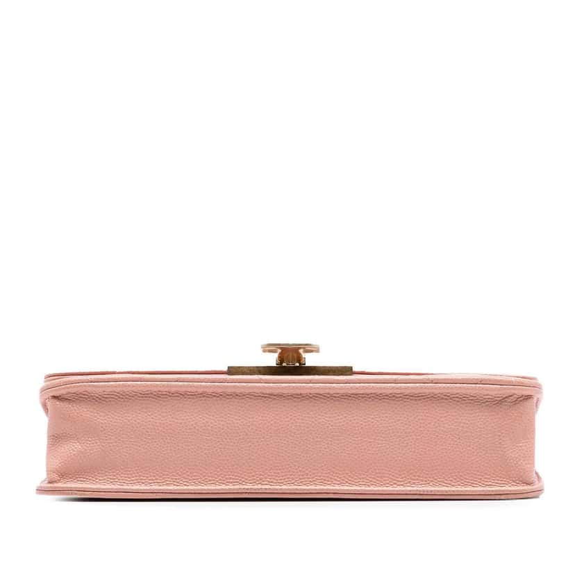 Chanel Quilted Caviar Golden Class Wallet On Chain Pink Leather Very good condition - Inside View
