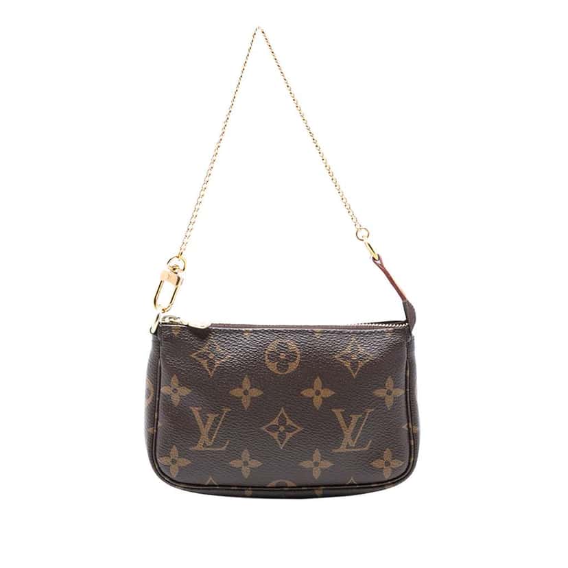 Louis Vuitton Monogram Mini Pochette Accessoires Brown Very good condition - Front View