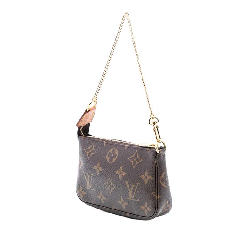 Louis Vuitton Monogram Mini Pochette Accessoires Brown Very good condition - Back View
