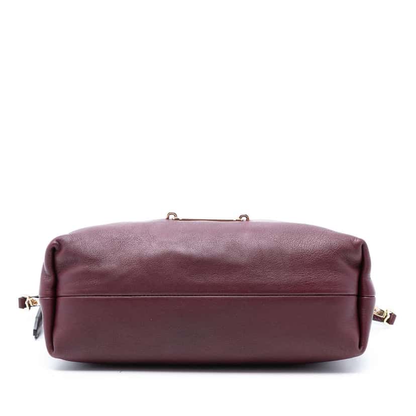Burberry House Check Canvas and Calfskin Little Crush Crossbody Red Leather Very good condition - Inside View