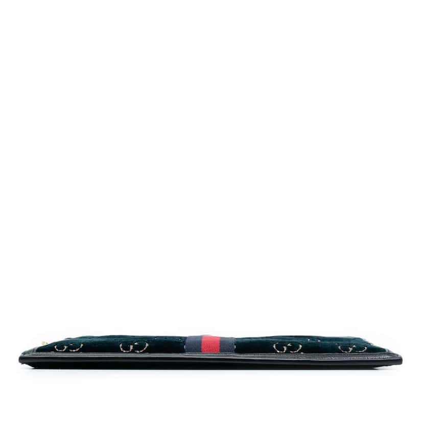 Gucci GG Velvet Ophidia Clutch Blue Velvet Good condition - Inside View