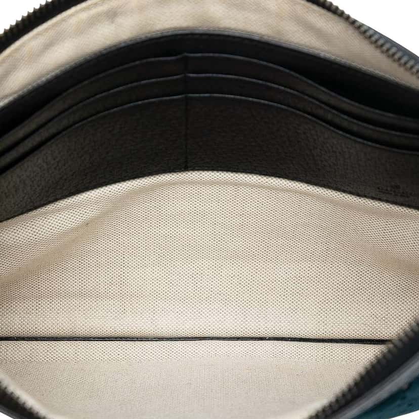 Gucci GG Velvet Ophidia Clutch Blue Velvet Good condition - Box View