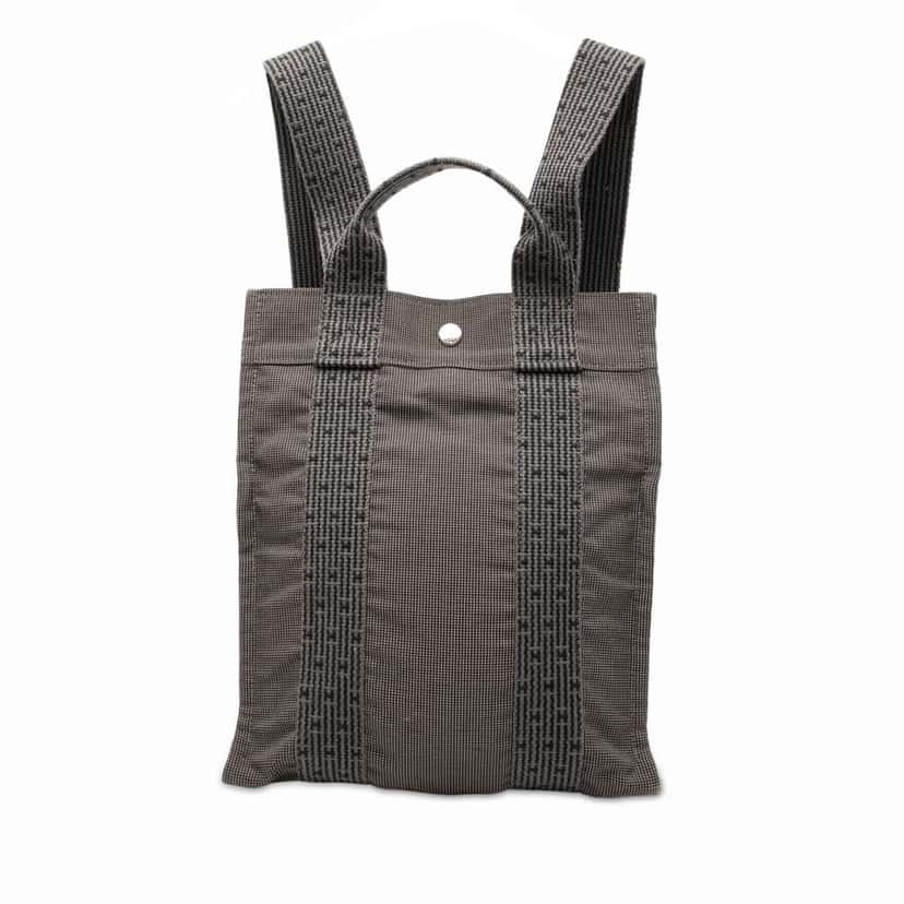 Hermès Canvas Herline Backpack PM Grey Canvas Very good condition - Front View