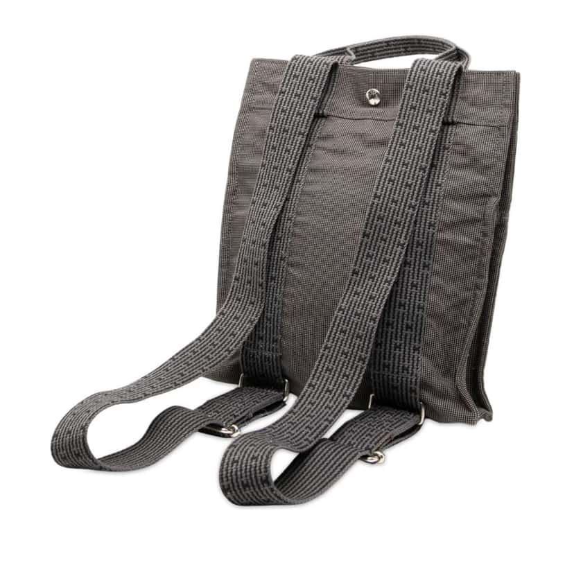 Hermès Canvas Herline Backpack PM Grey Canvas Very good condition - Back View