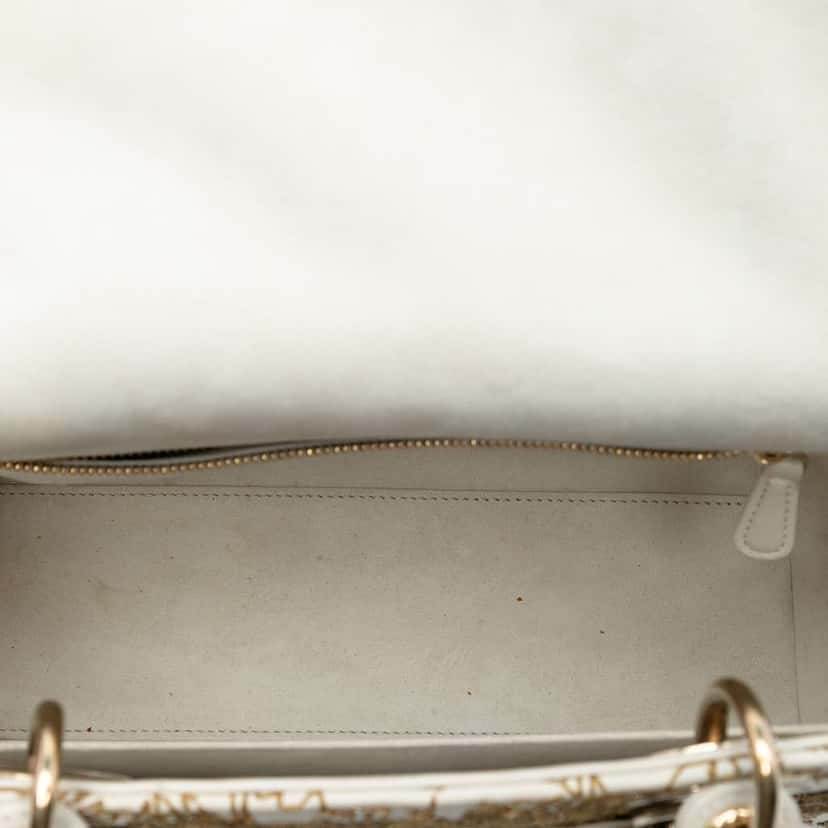 Dior Medium Calfskin Embroidered Astrology Lady Dior Brown Leather Good condition - Model View