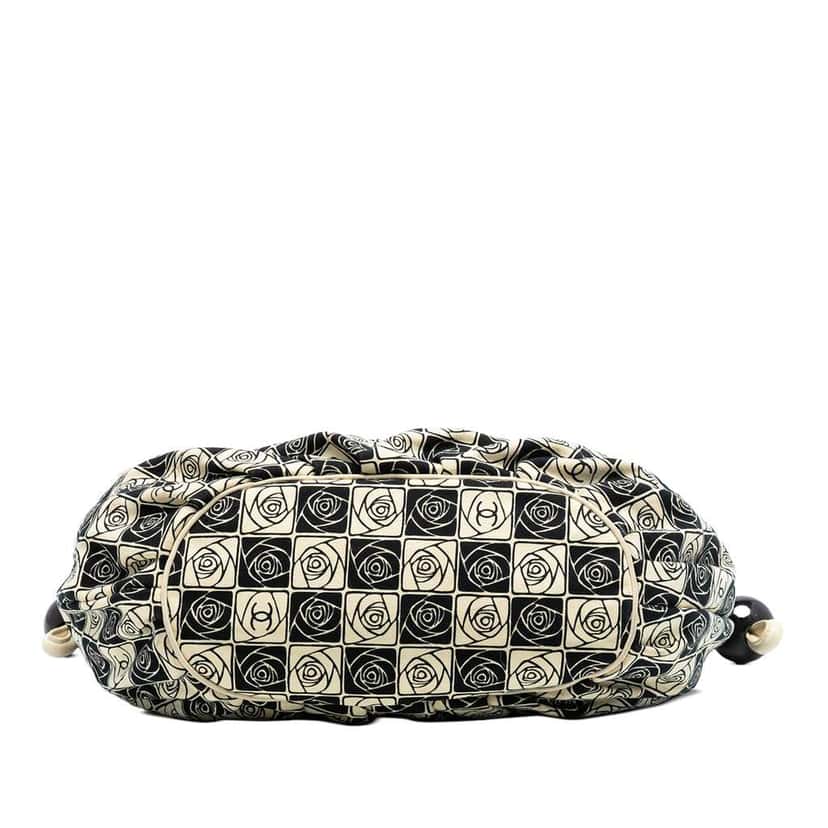 Chanel Camellia Canvas Coco Ball Tote Brown Canvas Very good condition - Inside View