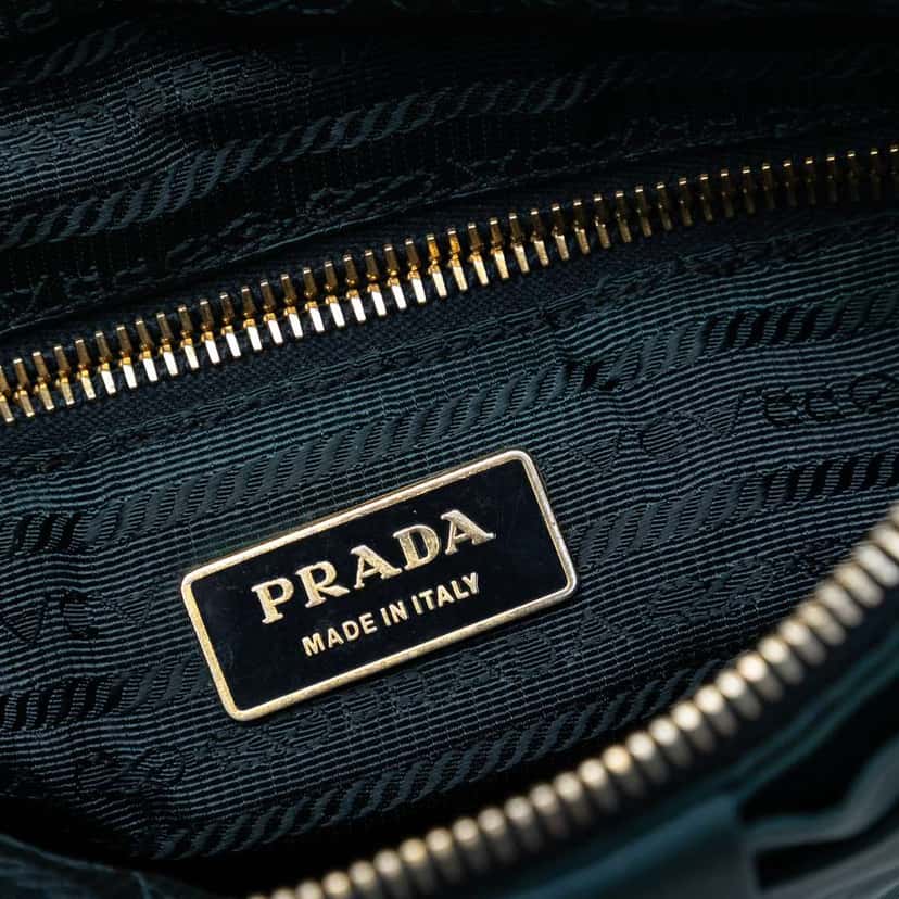 Prada Tessuto Fiocco Bow Crossbody Blue Very good condition - Box View
