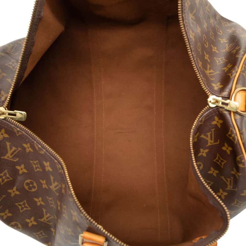 Louis Vuitton Monogram Keepall Bandouliere 55 Brown Good condition - Model View
