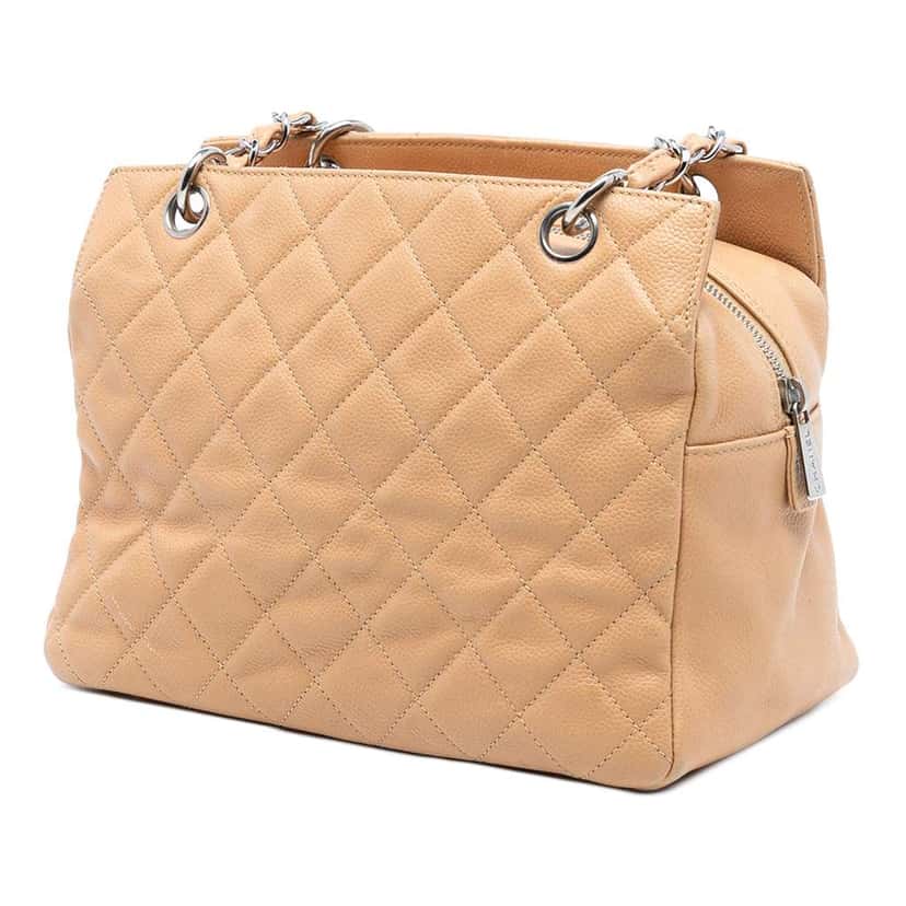 Chanel Petite Caviar Timeless Tote Brown Leather Very good condition - Back View