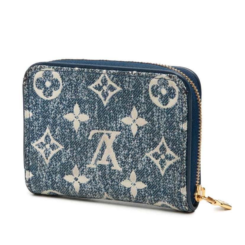 Louis Vuitton Monogram Jacquard Denim Zippy Coin Purse Blue Denim Very good condition - Back View