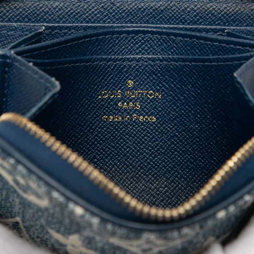 Louis Vuitton Monogram Jacquard Denim Zippy Coin Purse Blue Denim Very good condition - Box View