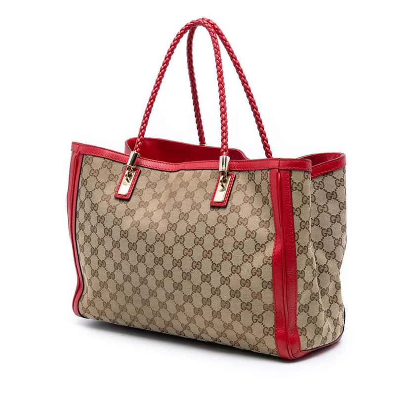 Gucci Medium GG Canvas Bella Tote Brown Canvas Good condition - Back View