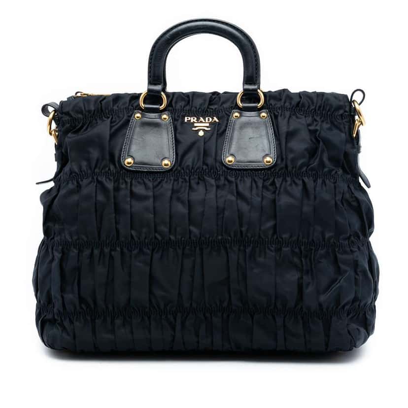 Prada Tessuto Gaufre Satchel Black Good condition - Front View