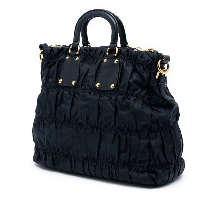 Prada Tessuto Gaufre Satchel Black Good condition - Back View
