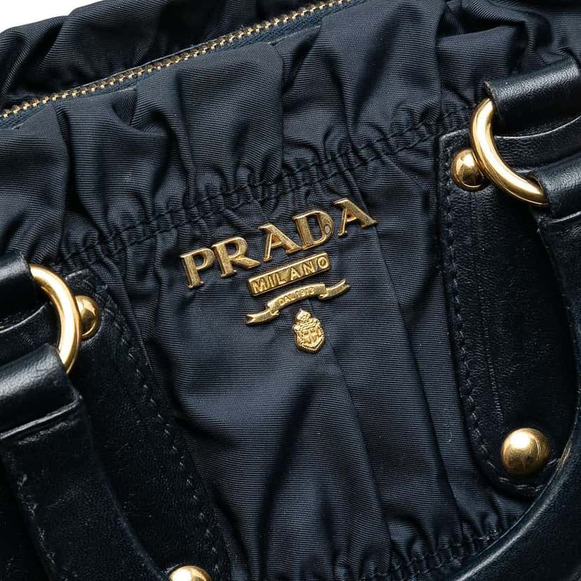 Prada Tessuto Gaufre Satchel Black Good condition - Box View