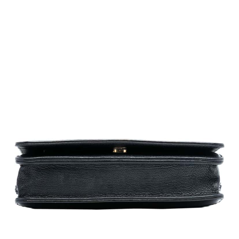 Chanel CC Quilted Patent Aged Calfskin Gabrielle Wallet On Chain Black Leather Good condition - Inside View