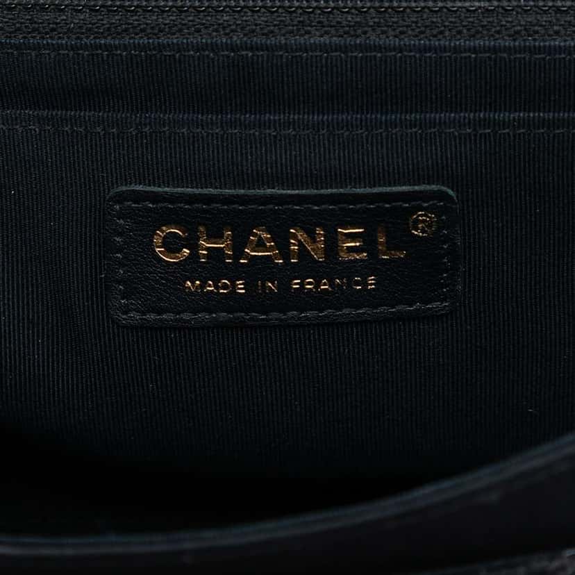Chanel Limited Edition Medium Classic Quilted Nylon Floral Single Flap Black Good condition - Box View