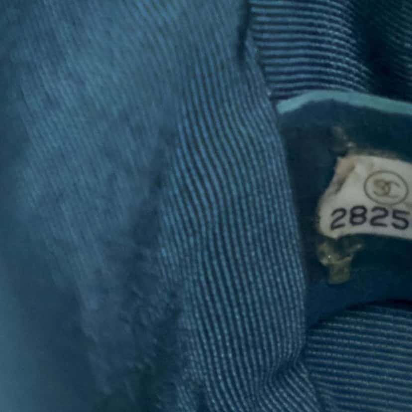 Chanel Mini Quilted Calfskin Underline Flap Blue Leather Good condition - Box View