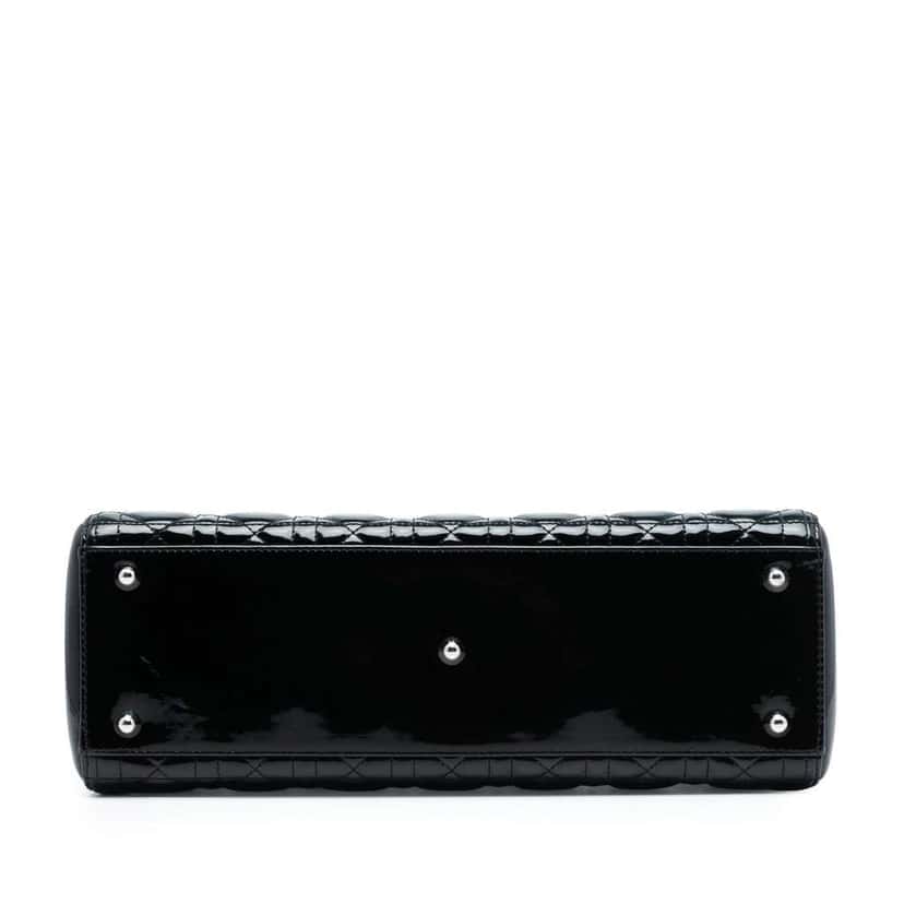 Dior Large Patent Cannage Lady Dior Black Leather Very good condition - Inside View