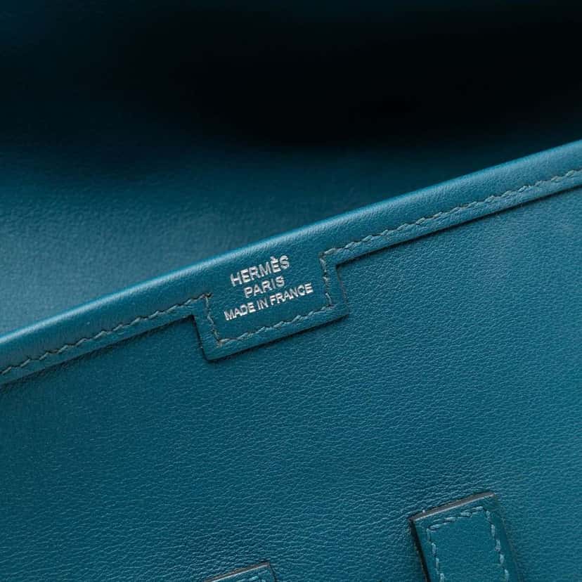Hermès Swift Jige Elan 29 Blue Leather Good condition - Model View