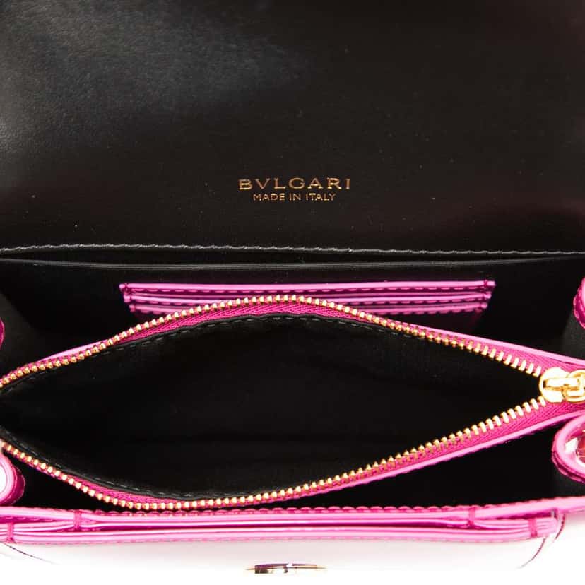 Bvlgari Patent Serpenti Forever Crossbody Pink Leather Very good condition - Model View