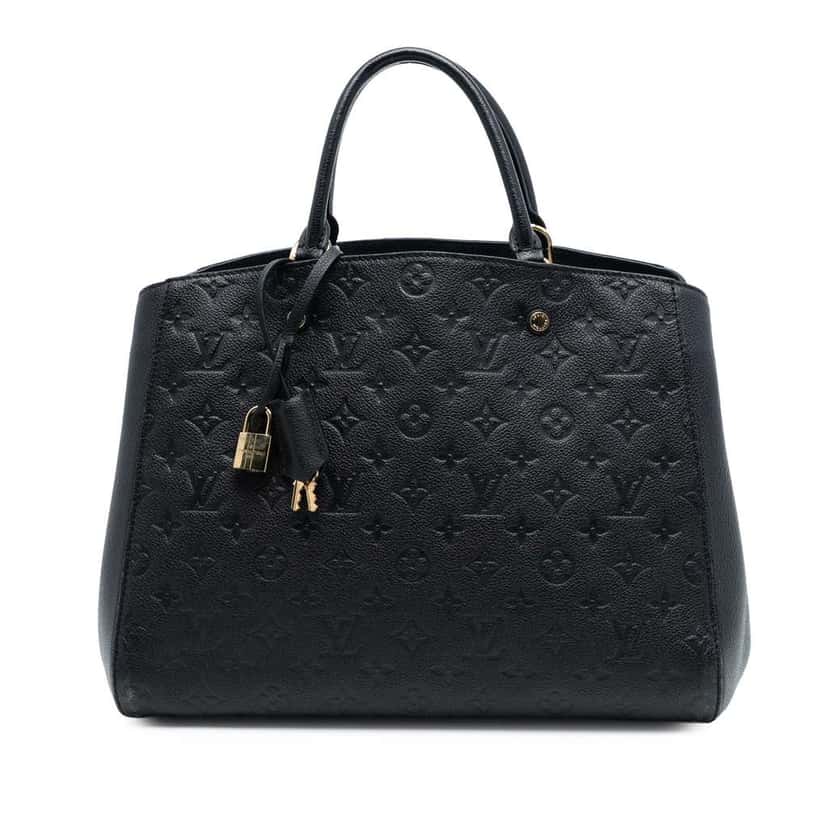 Louis Vuitton Monogram Empreinte Montaigne GM Black Leather Good condition - Front View