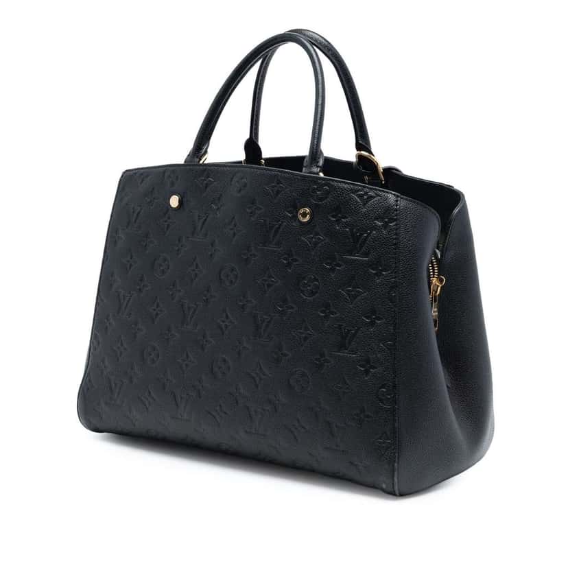 Louis Vuitton Monogram Empreinte Montaigne GM Black Leather Good condition - Back View