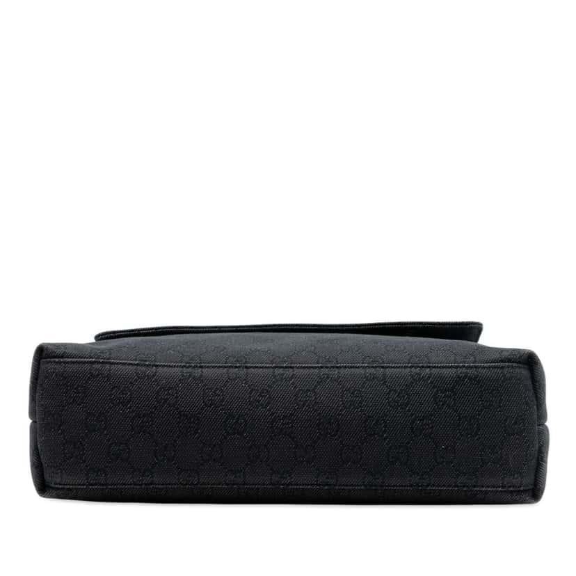 Gucci GG Denim Messenger Bag Black Denim Good condition - Inside View