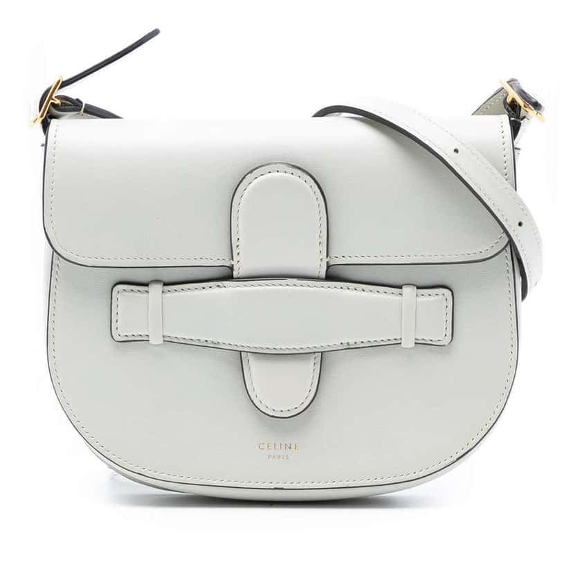 Celine Mini Smooth Calfskin Symmetrical Convertible Bag Grey Leather Very good condition - Front View