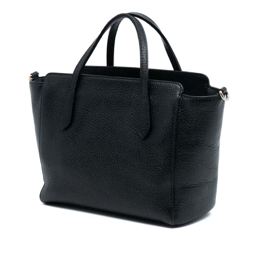 Gucci Mini Leather Swing Satchel Black Leather Very good condition - Back View
