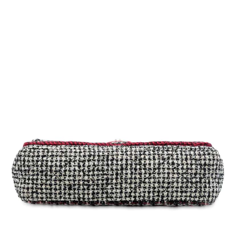 Chanel Medium CC Tweed Multi Print Double Flap Red Tweed Very good condition - Inside View