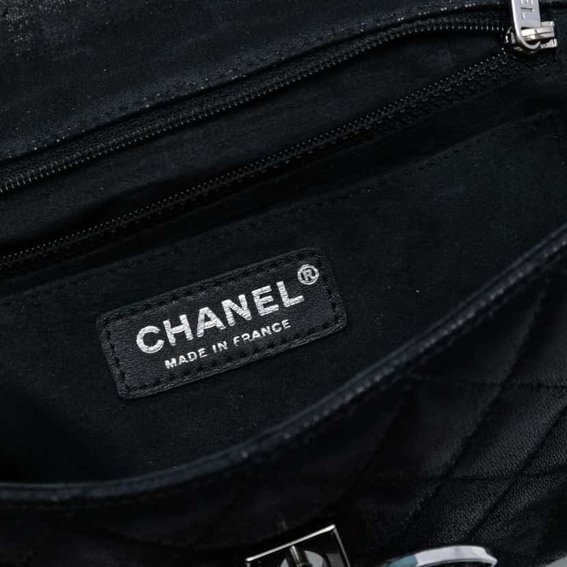 Chanel Iridescent Caviar Crystal CC Wallet On Chain Black Leather Very good condition - Box View