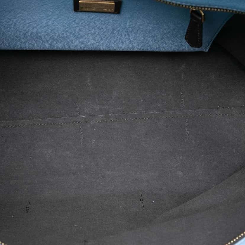 Fendi Medium Ombre Zucca Spalmati Roll Tote Blue Canvas Good condition - Model View