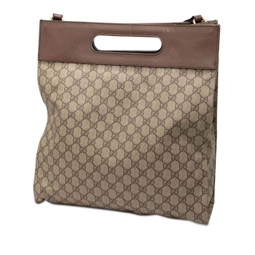 Gucci GG Supreme Neo Vintage Soft Tote Brown Canvas Very good condition - Back View