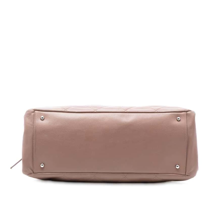 Chanel CC Quilted Caviar Timeless Tote Brown Leather Very good condition - Inside View