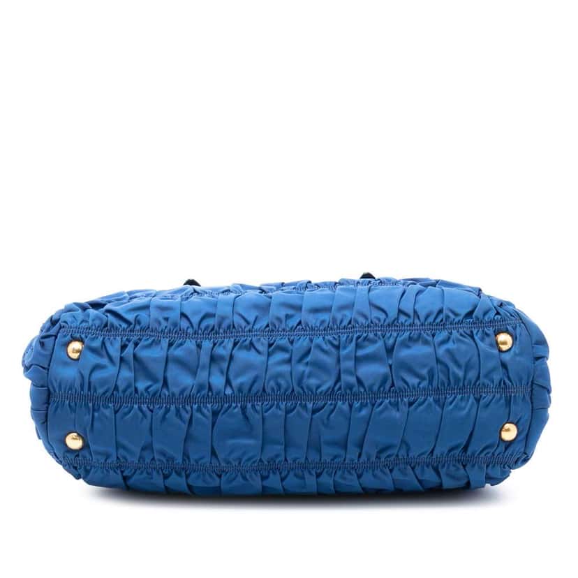 Prada Tessuto Gaufre Satchel Blue Good condition - Inside View