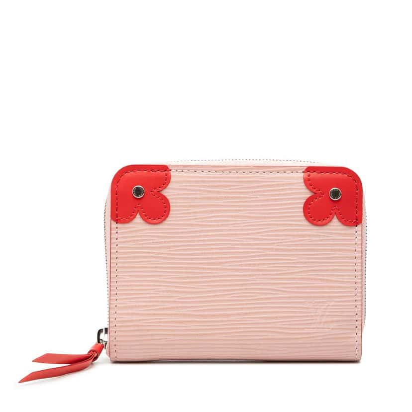 Louis Vuitton Epi Blooming Corners Zippy Coin Purse Pink Leather Good condition - Front View