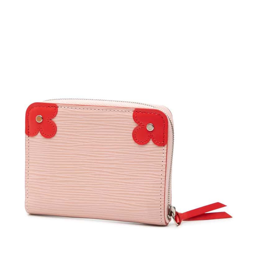 Louis Vuitton Epi Blooming Corners Zippy Coin Purse Pink Leather Good condition - Back View