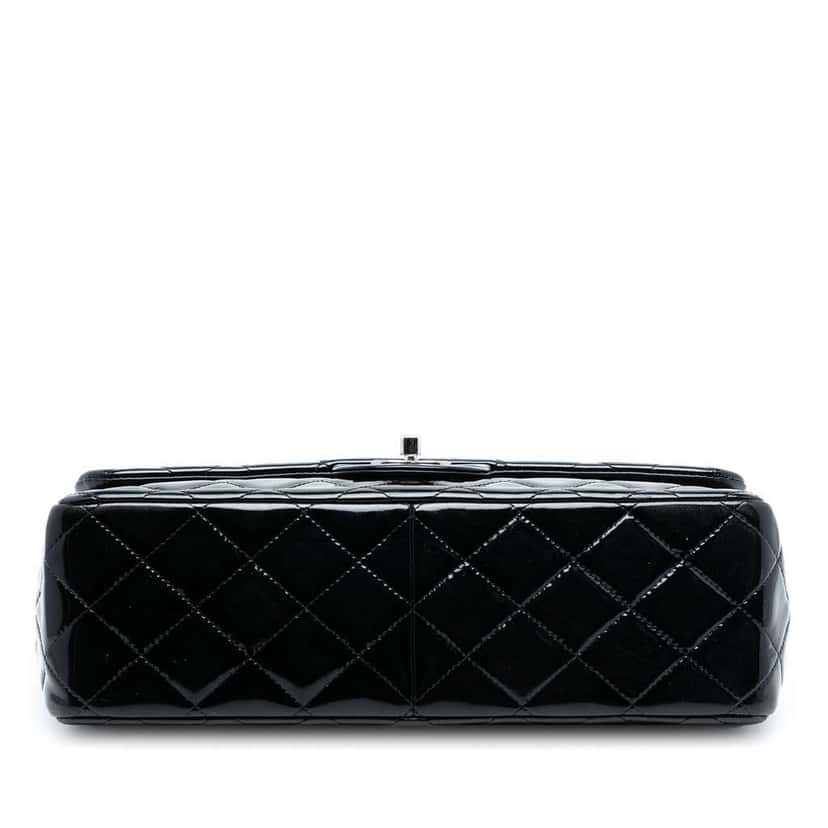Chanel Jumbo Classic Patent Double Flap Black Leather Good condition - Inside View