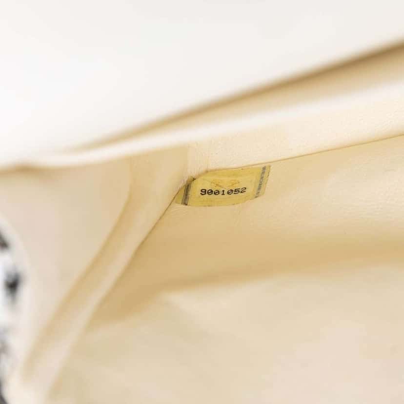 Chanel Medium Classic Tweed Double Flap White Tweed Good condition - Box View