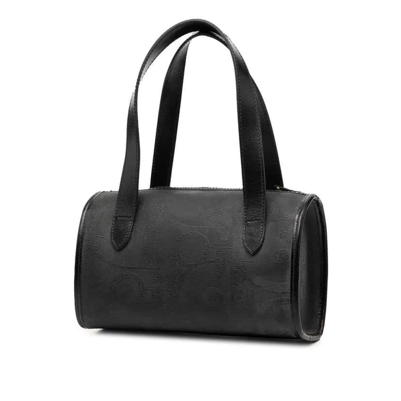 Dior Mini Diorissimo Trotter Canvas Boston Bag Black Canvas Good condition - Back View
