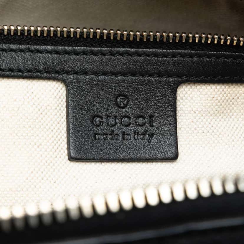Gucci Medium Guccissima Bree Dome Tote Black Leather Good condition - Box View