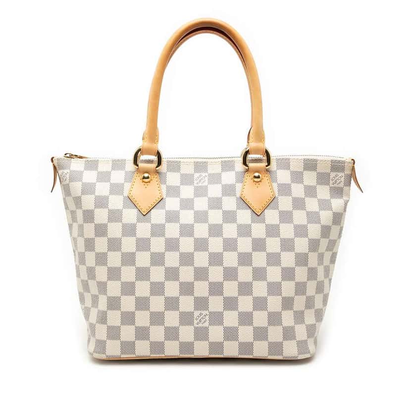 Louis Vuitton Damier Azur Saleya PM White Good condition - Front View