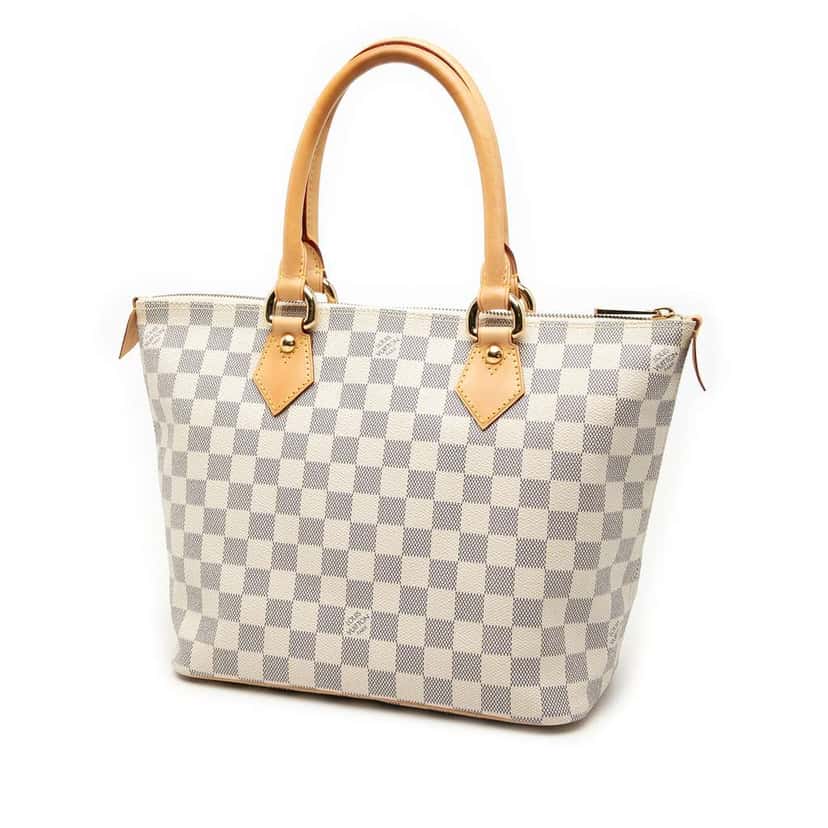 Louis Vuitton Damier Azur Saleya PM White Good condition - Back View