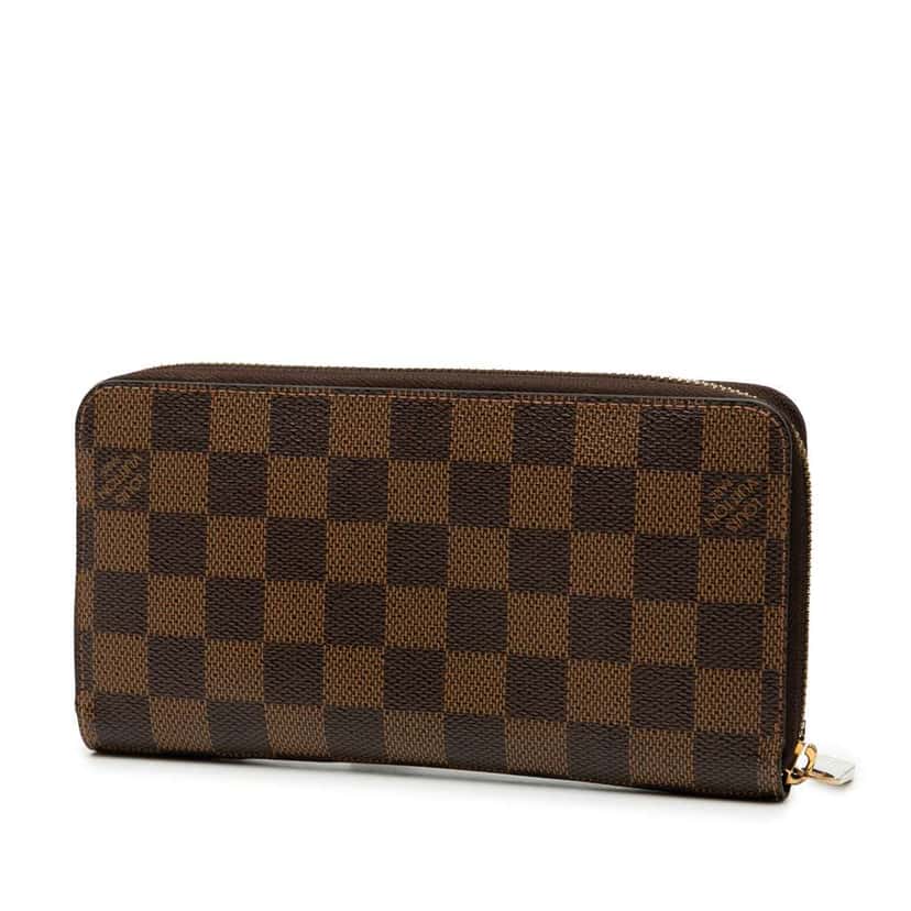 Louis Vuitton Damier Ebene Zippy Long Wallet Brown Good condition - Back View
