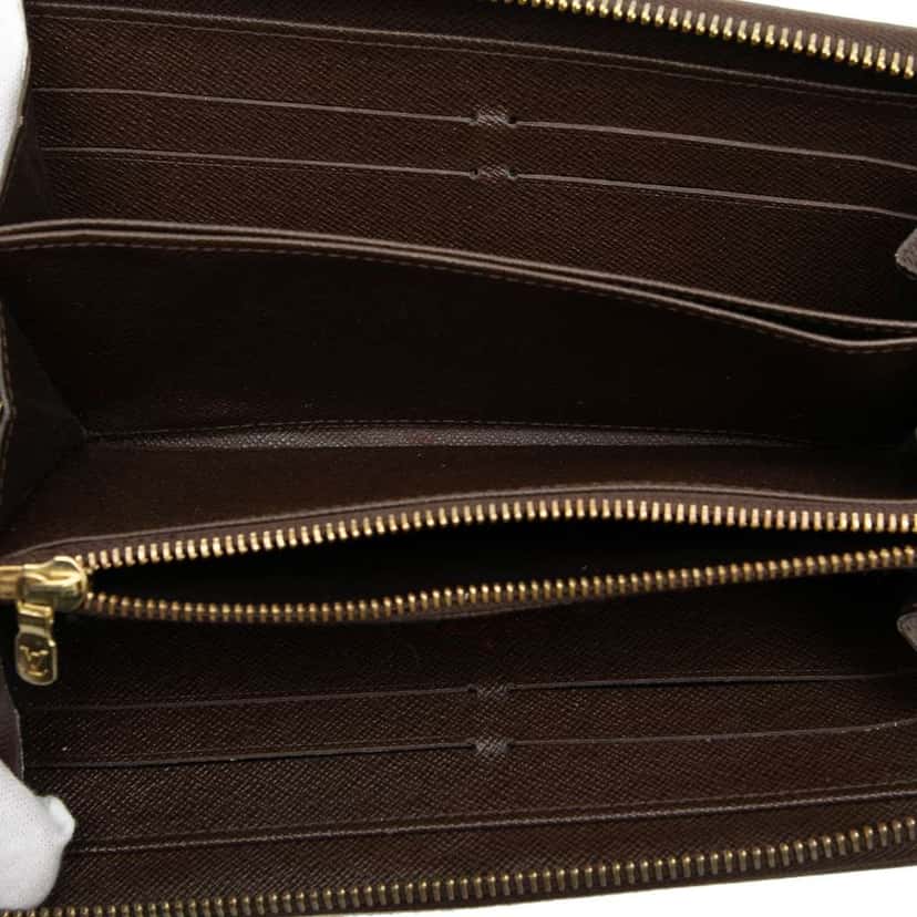 Louis Vuitton Damier Ebene Zippy Long Wallet Brown Good condition - Model View